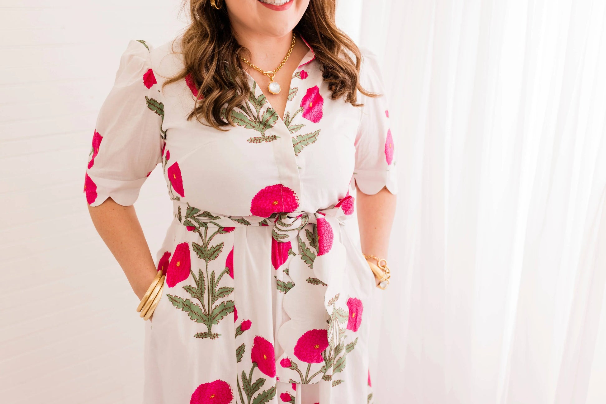 The Lillian Floral Midi Dress - Dresses