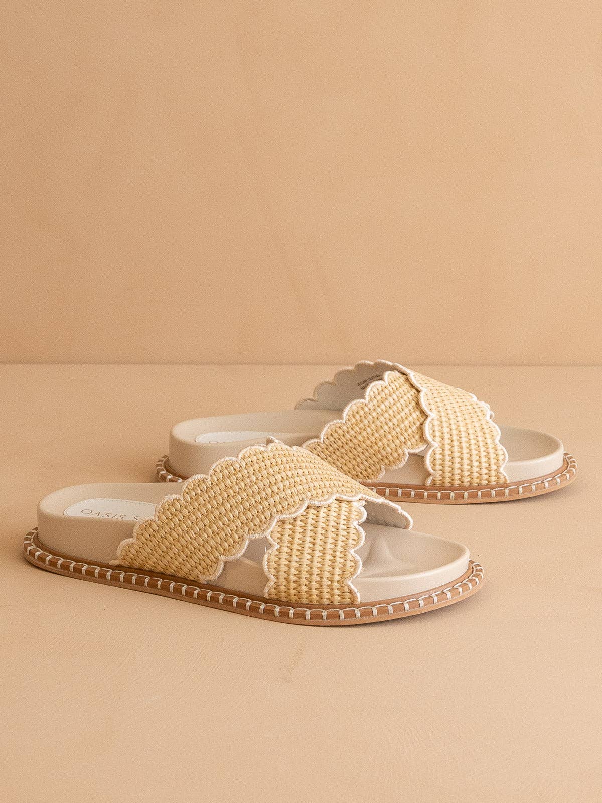 The Sienna Raffia Slide - Footwear