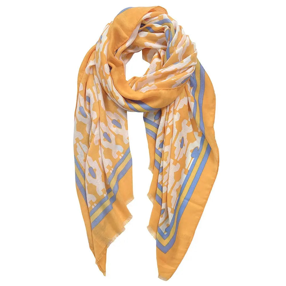 Tile Print Scarf – Marigold Mosaic - Scarves