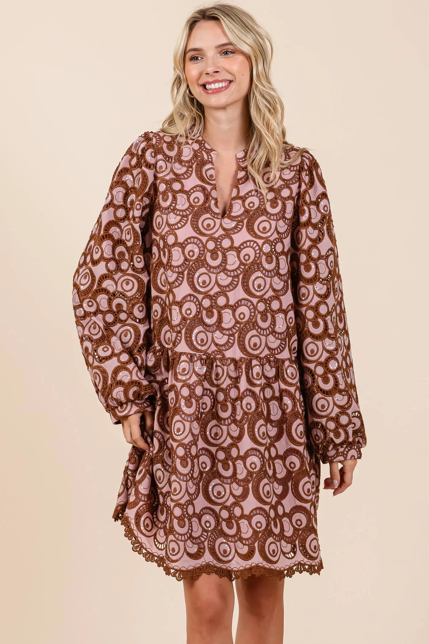 Vivienne Geometric Mini Dress - Dresses