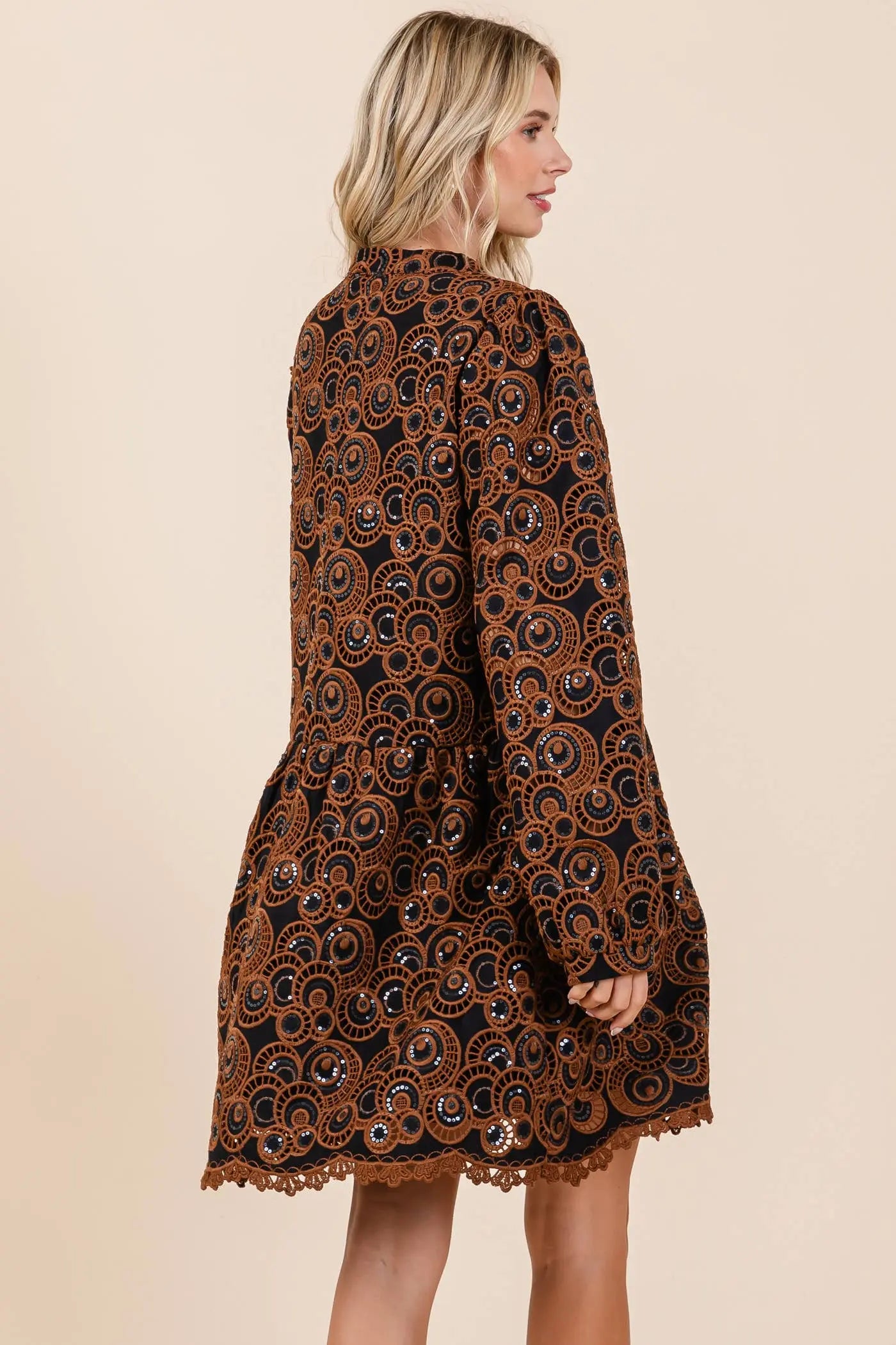 Vivienne Geometric Mini Dress - Dresses