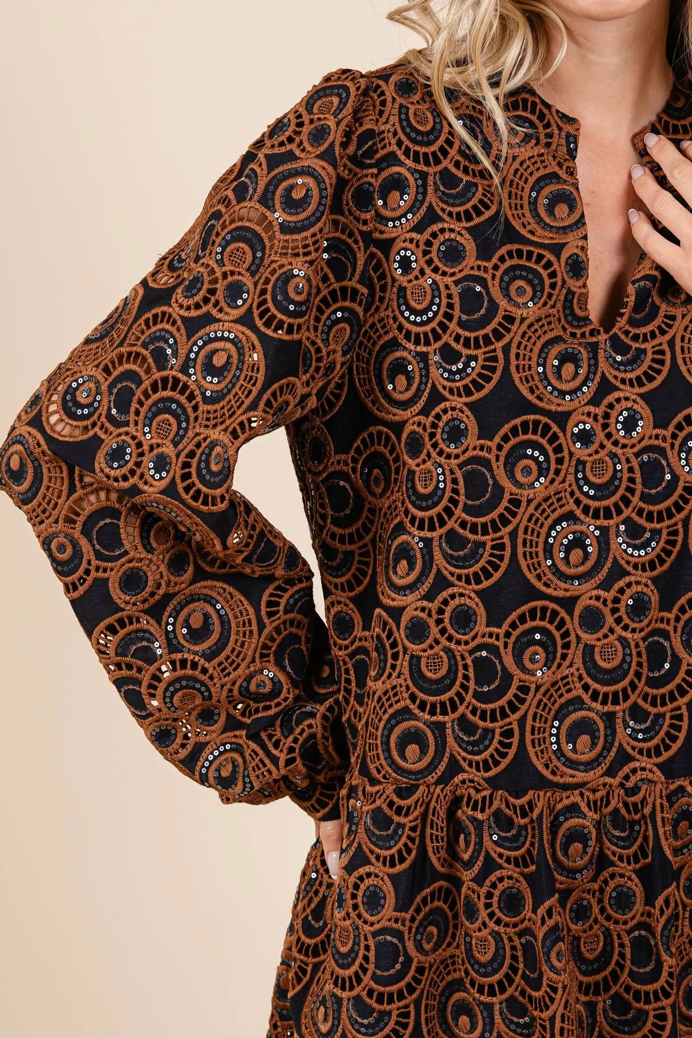 Vivienne Geometric Mini Dress - Dresses