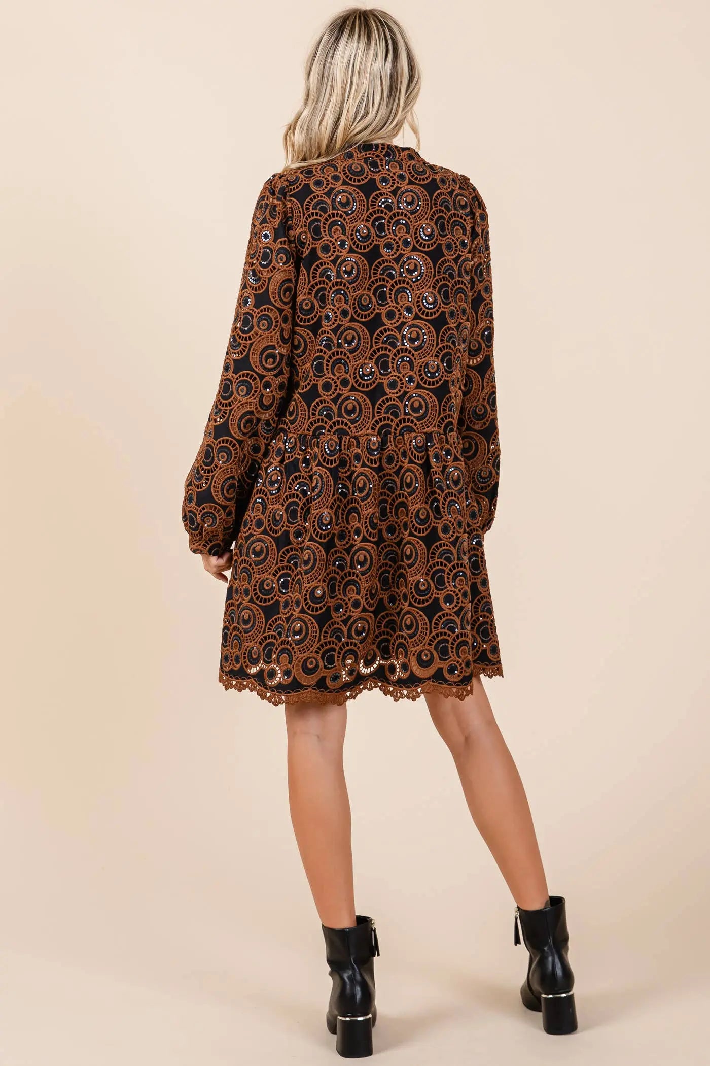 Vivienne Geometric Mini Dress - Dresses