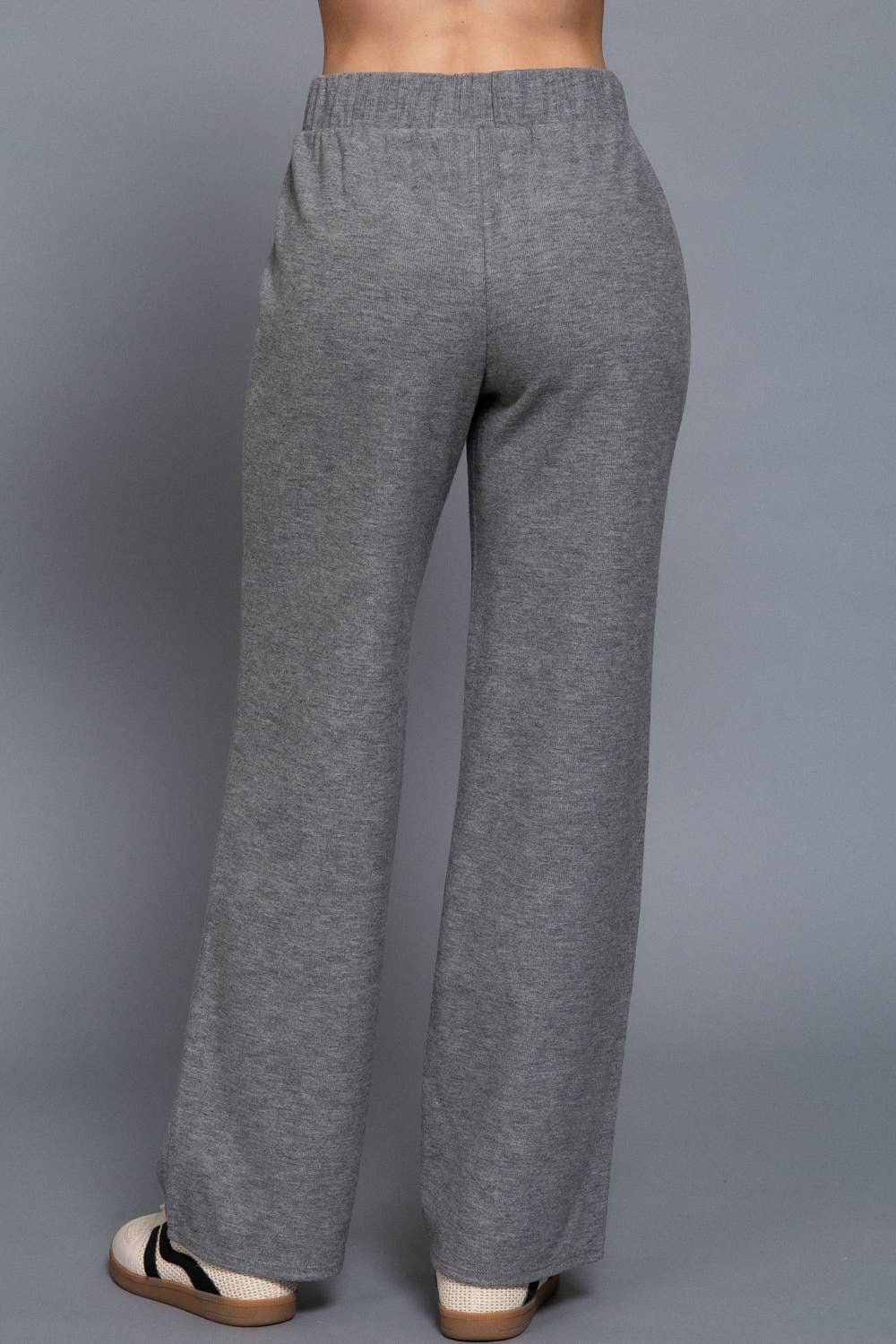 The Margot Soft Knit Lounge Pants – Heather Grey