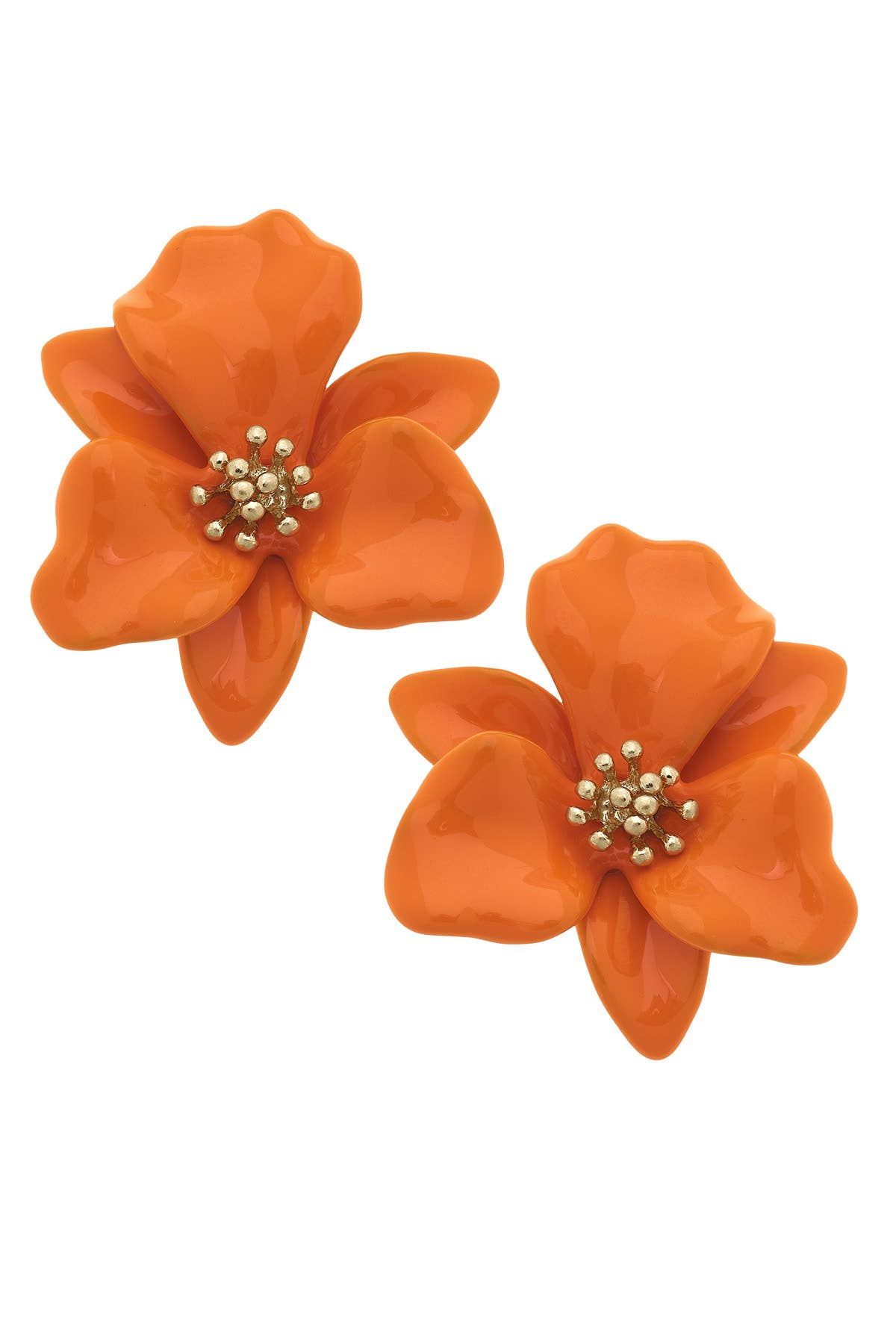 Valentina Enamel Flower Statement Earrings