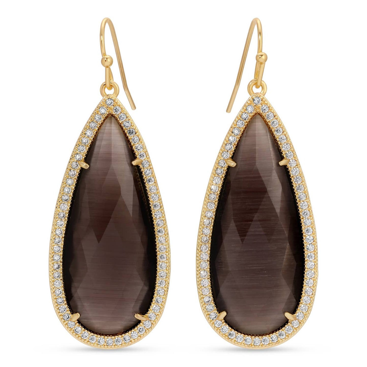 Phoebe Long Shimmer Stone Earrings