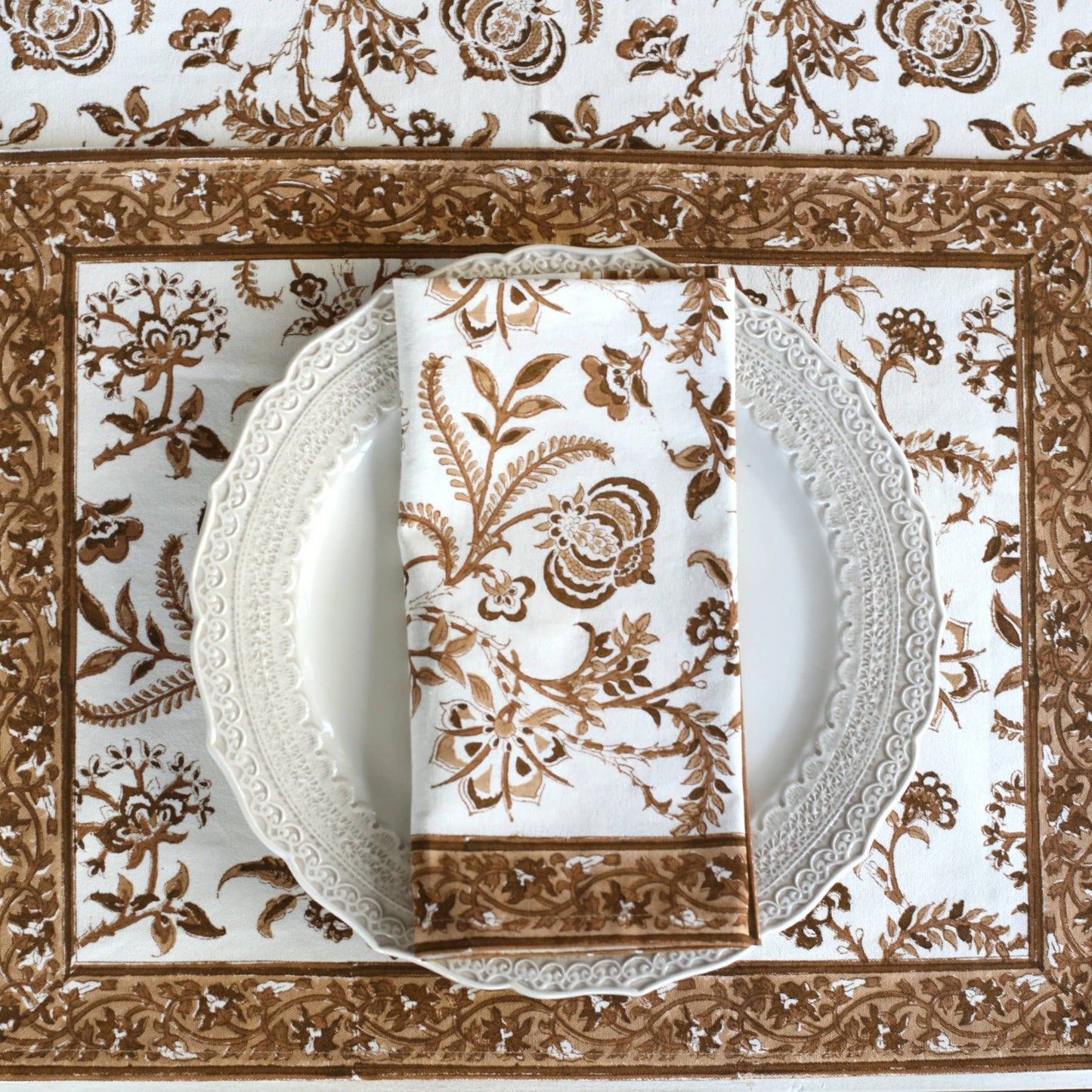 Lilibet Mocha Placemats — Set of 4