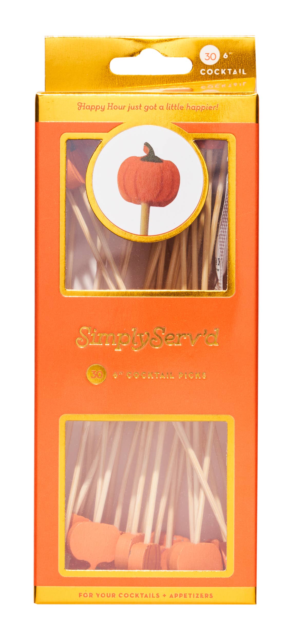 Pumpkin Fall Cocktail Party Picks