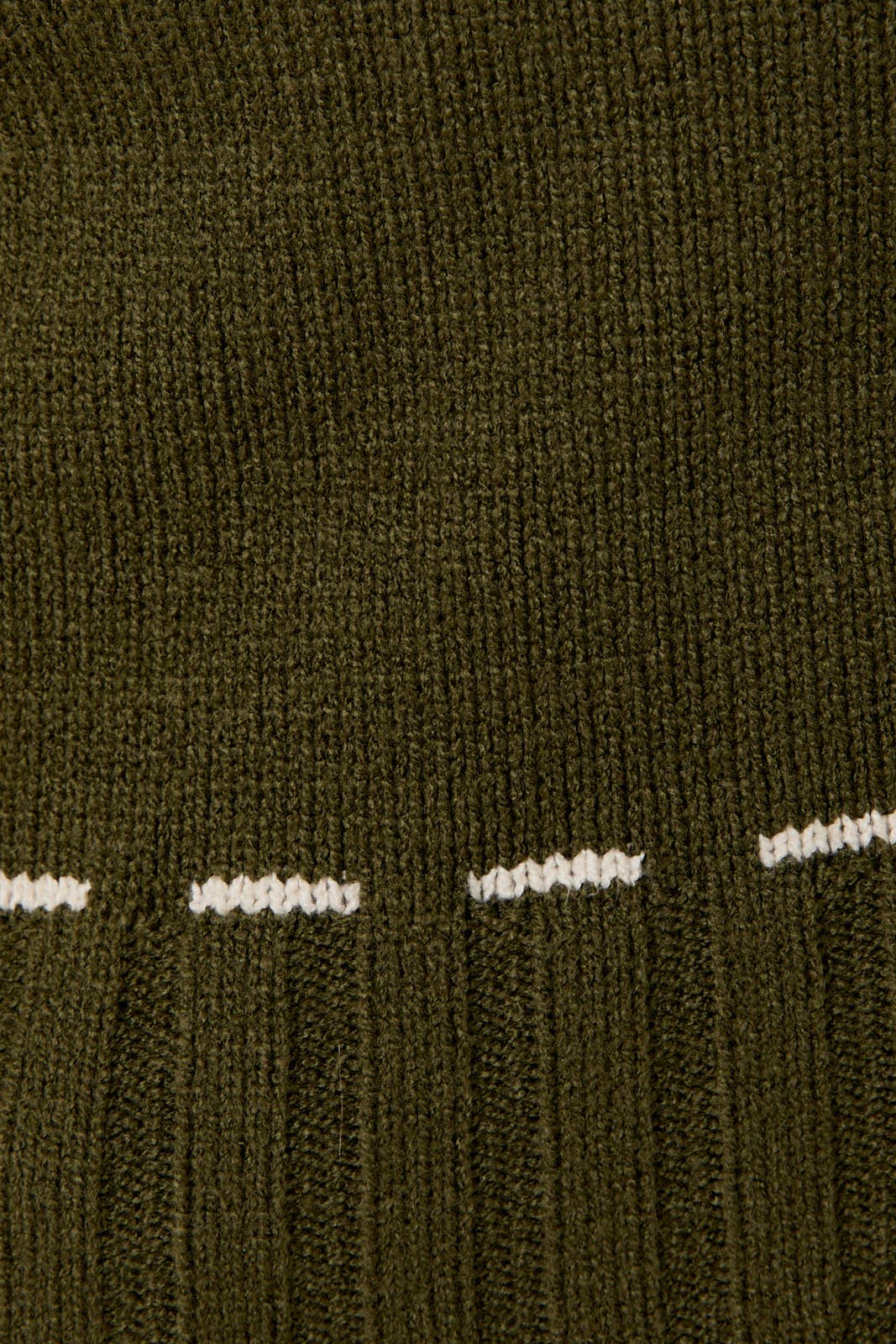 Round Neck Stitch Detail Sweater Cardigan – Olive