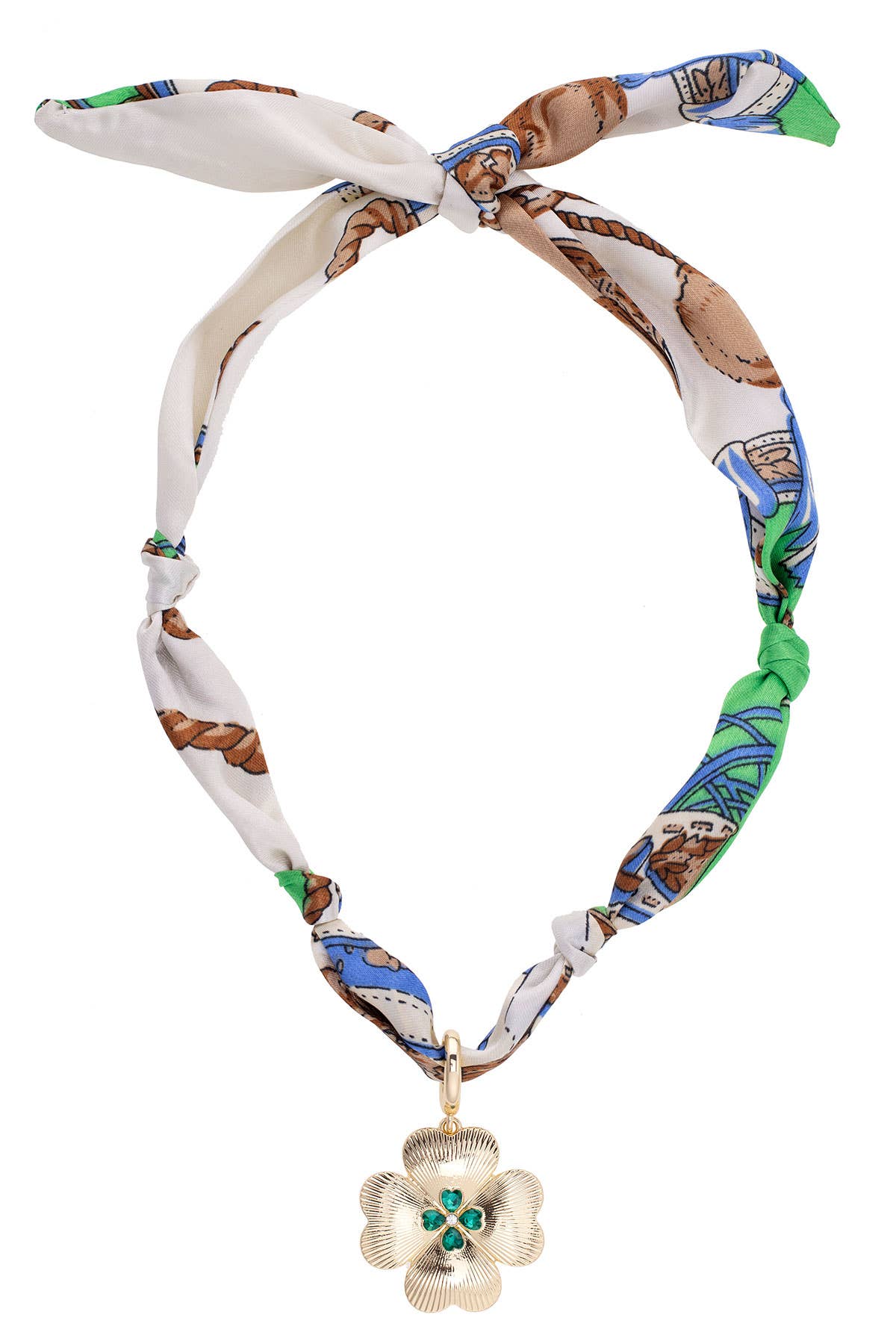 The Cloverleigh Rhinestone Scarf Necklace