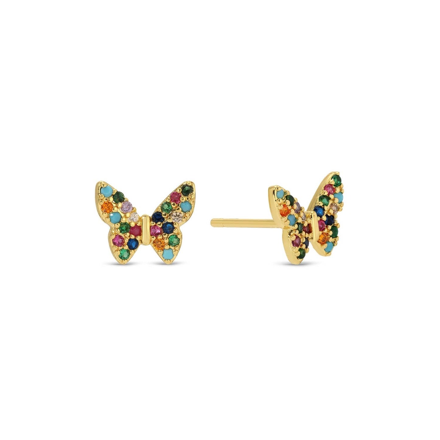Butterfly Velvet Stud Gift Set (Multi)