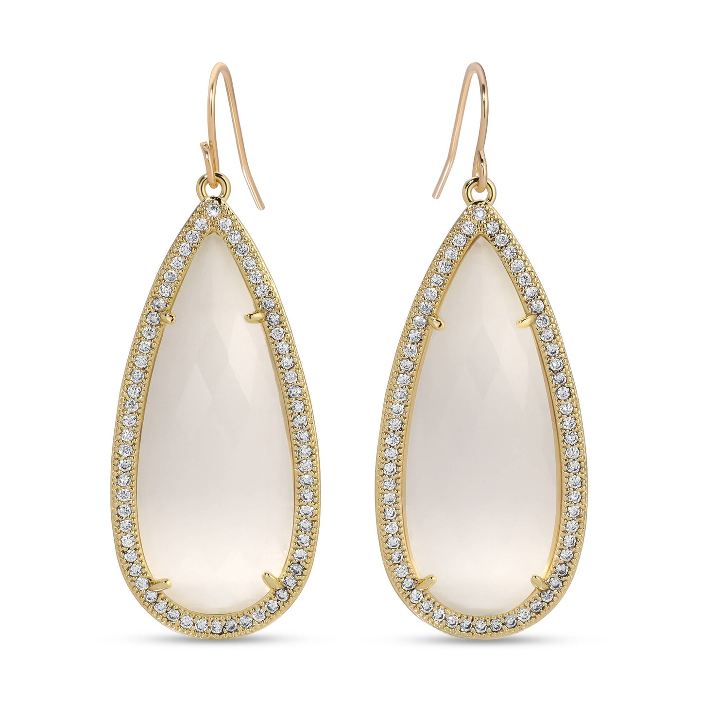 Phoebe Long Shimmer Stone Earrings