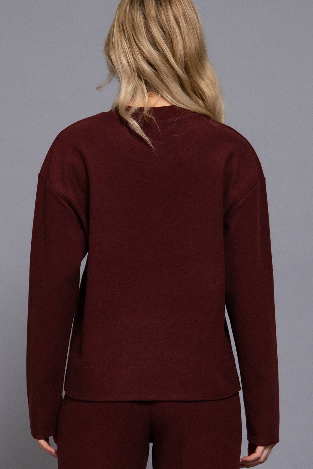 The Margot Soft Knit Lounge Top – Merlot