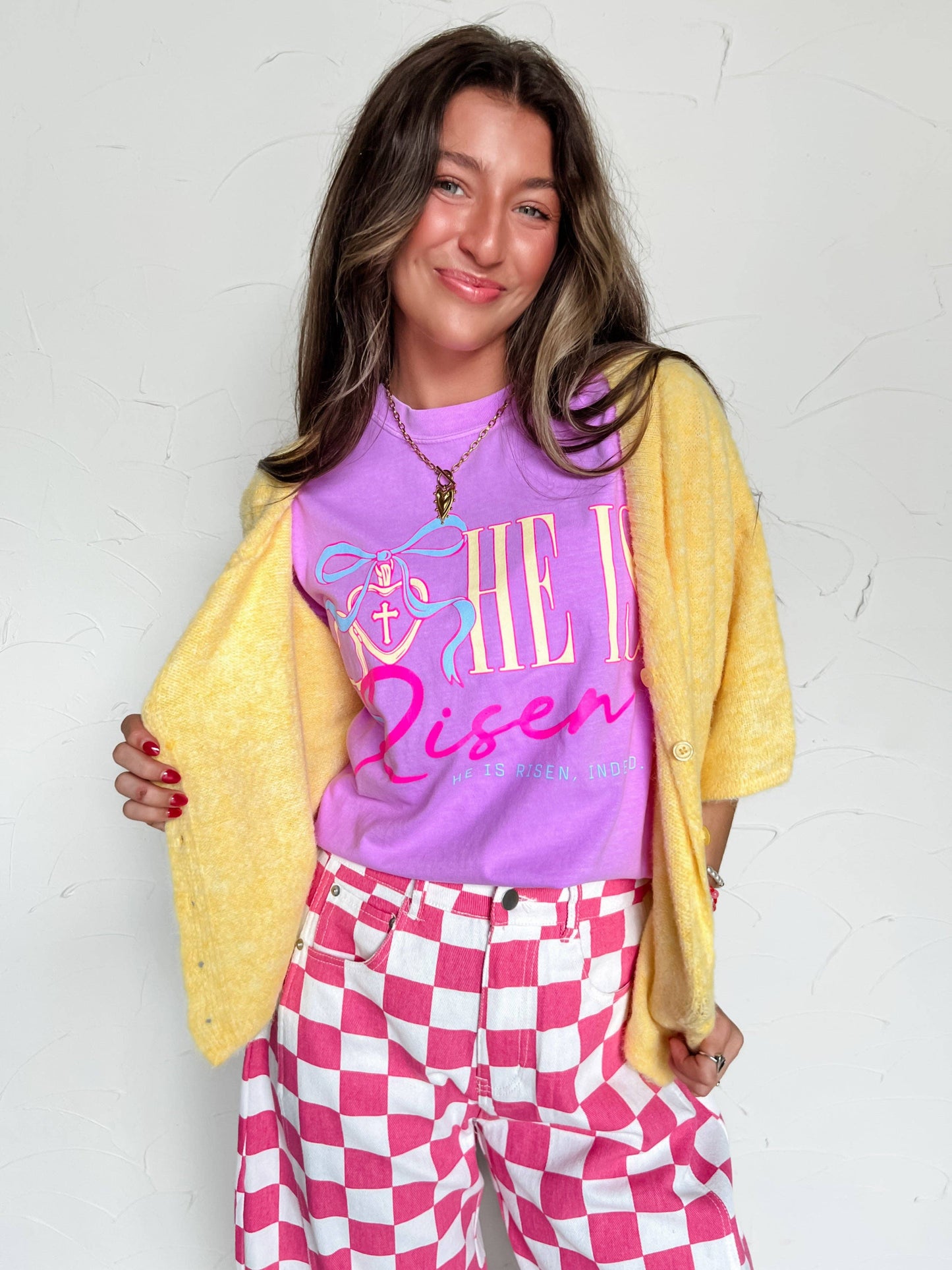 He Is Risen Locket Tee