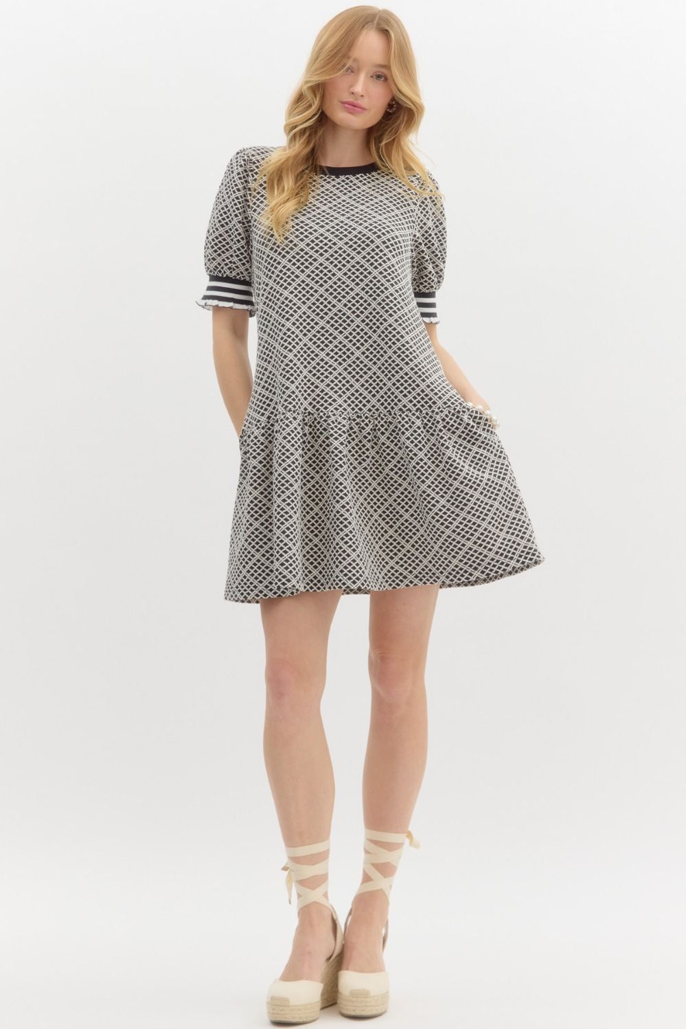 Vivian Diamond Knit Mini Dress Entro