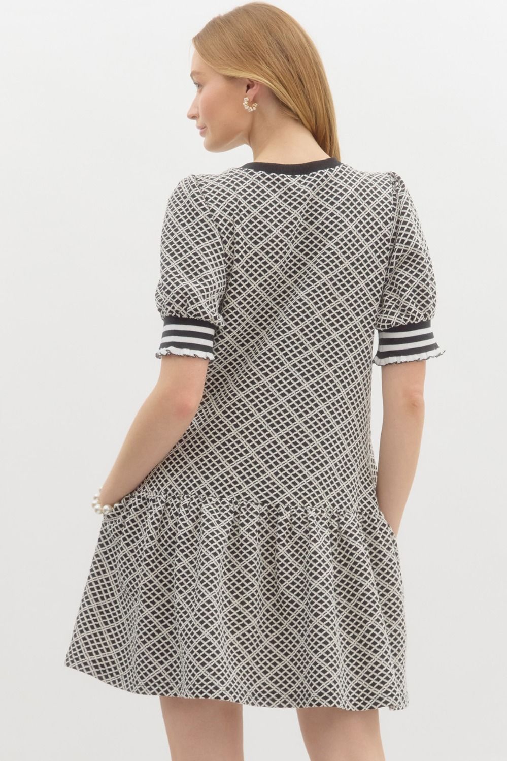 Vivian Diamond Knit Mini Dress Entro