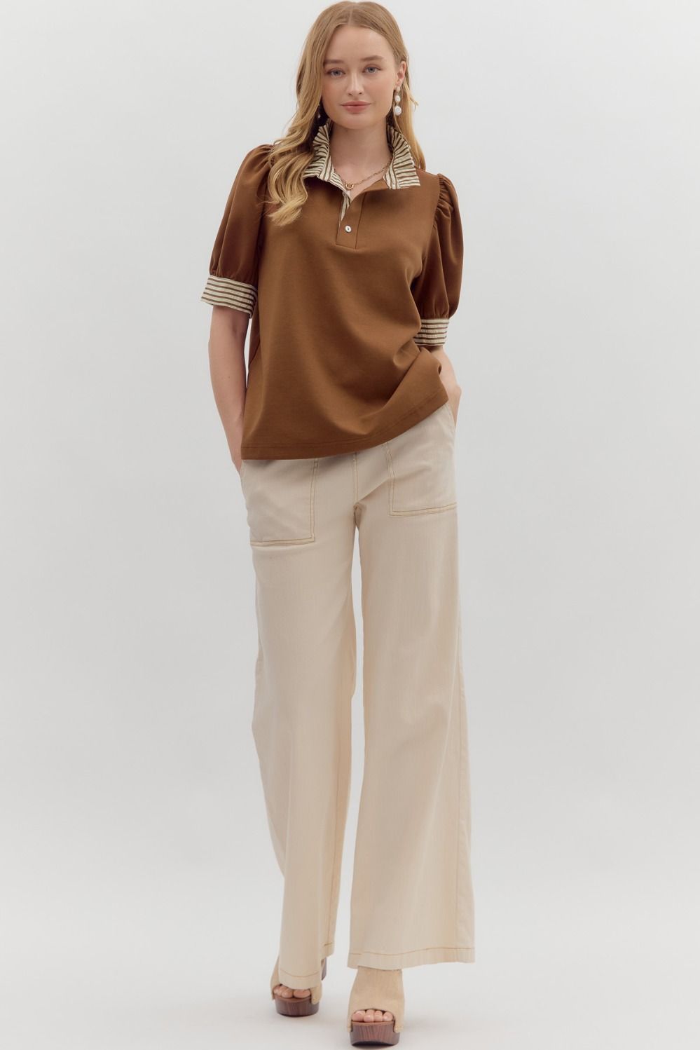 Harper Puff Sleeve Knit Top Mary Square
