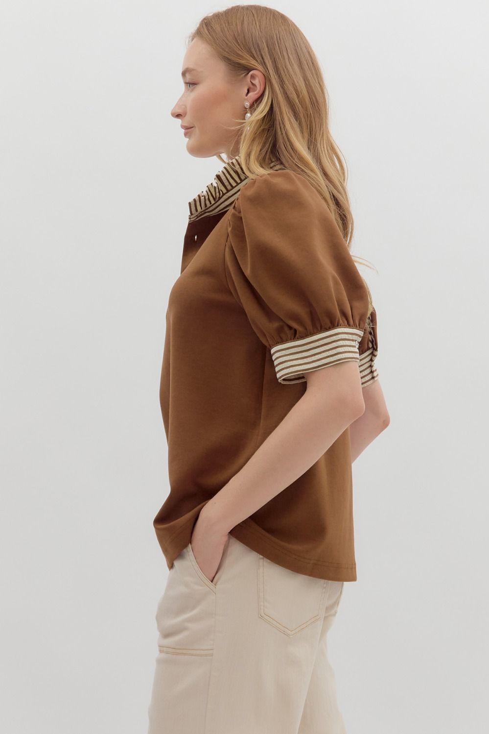 Harper Puff Sleeve Knit Top Mary Square
