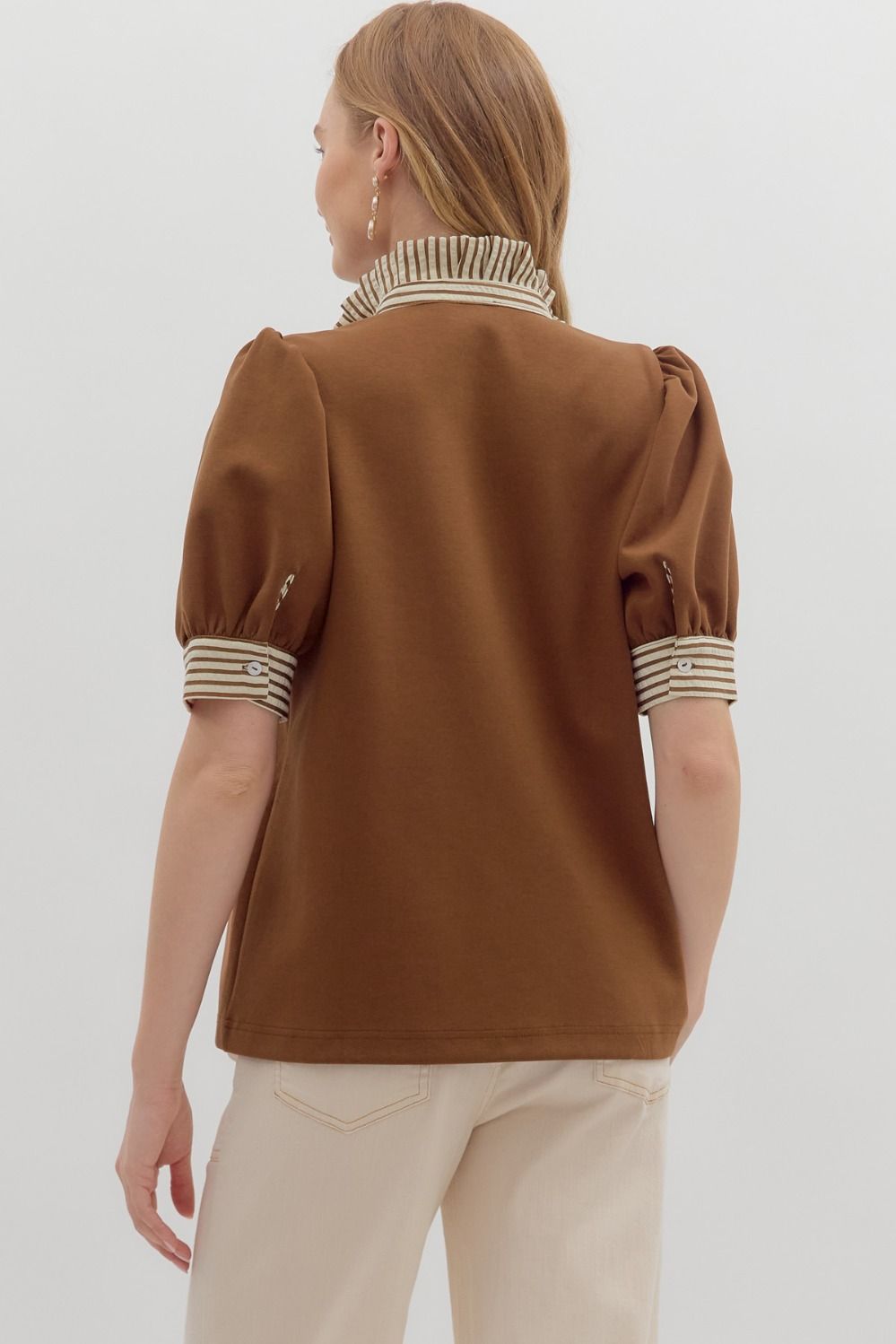 Harper Puff Sleeve Knit Top Mary Square