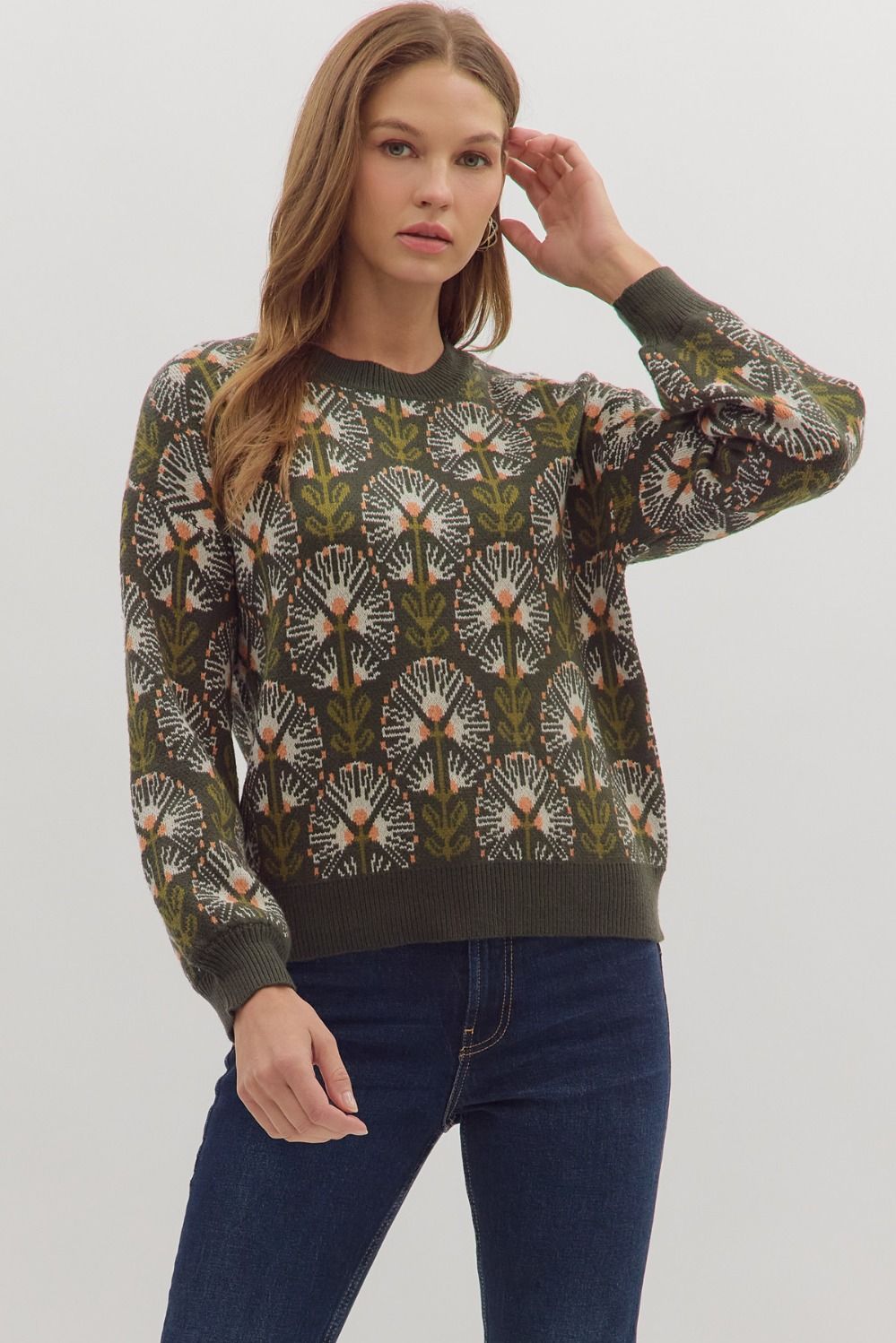 Camden Textured Mock-Neck Top Entro