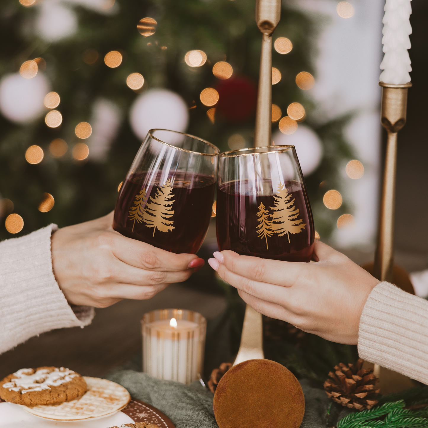 Trees Stemless Wine Glasses – Set of 2