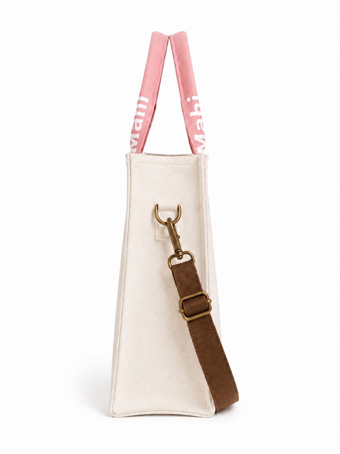 The Mahj Bag in Pink, side view