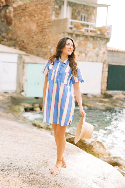 The Isla Dress — Cabana Stripe Getaway Mini