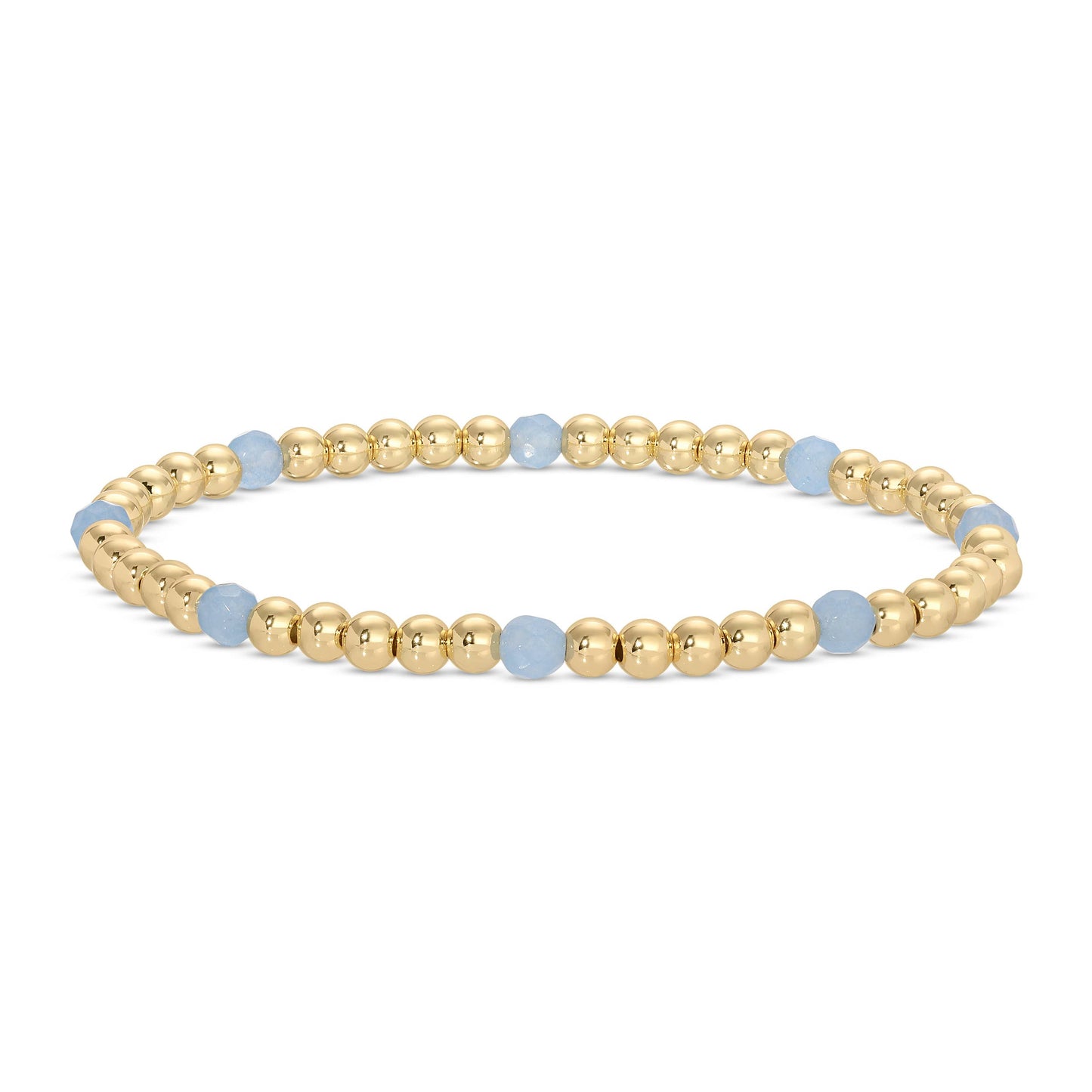 Bracelet Bar – 3mm Beaded (Warm, Alternating Stones)