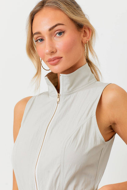 The Remi Utility Mini Dress BABY PINK