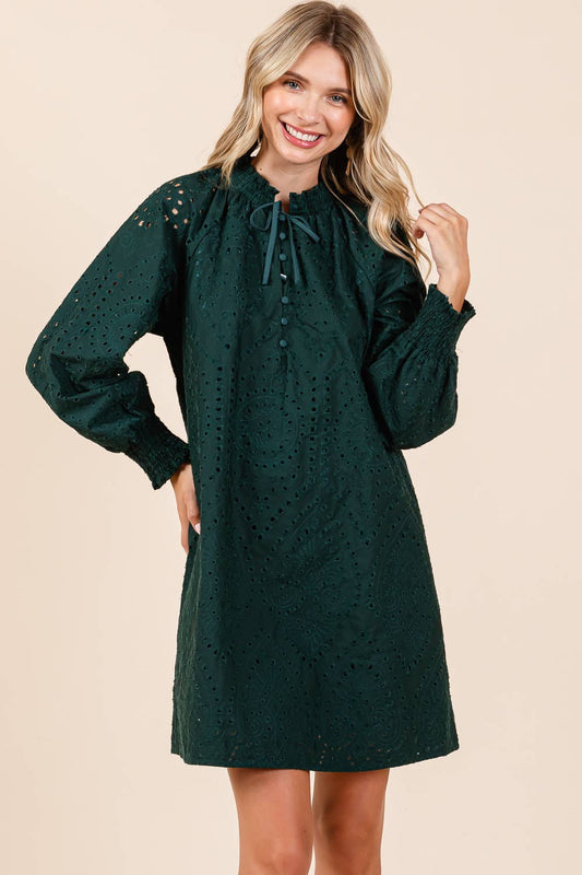 Ivy Eyelet Mini Dress