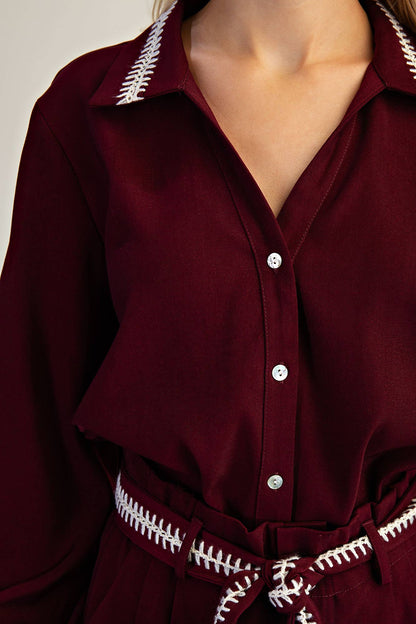Stitched Grace Button-Down