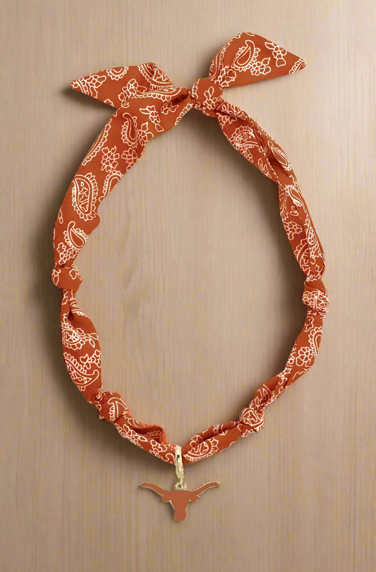 Texas Longhorns Logo Bandana Scarf Necklace