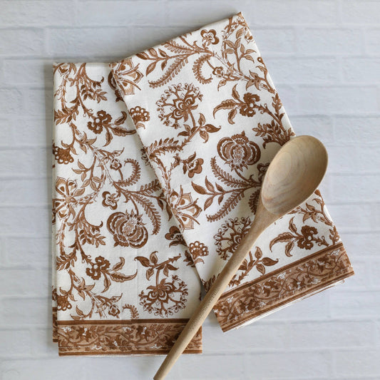 Lilibet Mocha Kitchen Towels — Set of 2