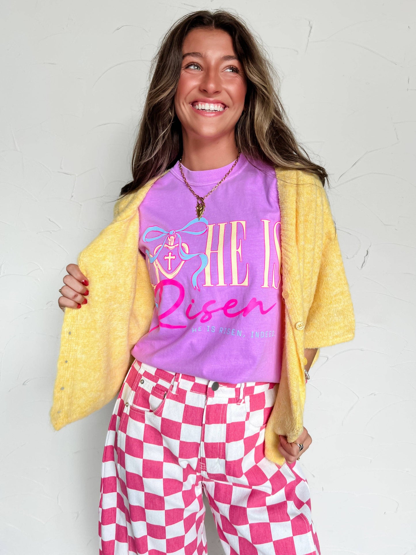 He Is Risen Locket Tee