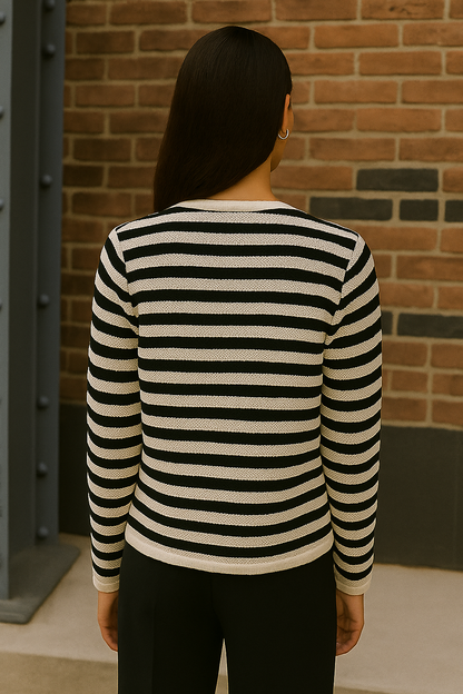 The Margot Stripe Cardigan Entro