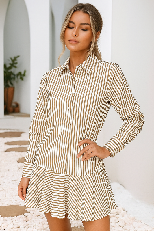 Seersucker The Caroline Stripe Shirt Dress