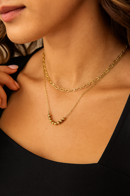 Effortless Double Layer Necklace Splendid Iris