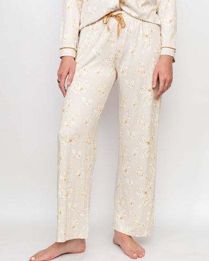 Harvest Toile Sleep Pants – Turtledove/Cream