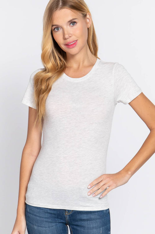 Mae Crew Neck Tee (Oatmeal)