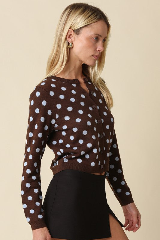 The Nantucket Dot Cardigan