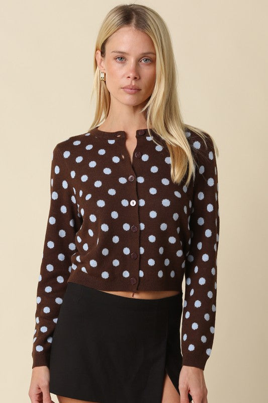 The Nantucket Dot Cardigan