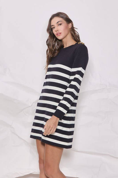 Sophie Striped Sweater Dress