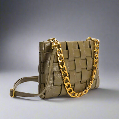 Mimie Olive Recycled Vegan Crossbody Bag