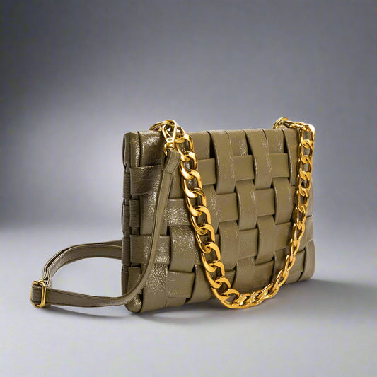 Mimie Olive Recycled Vegan Crossbody Bag
