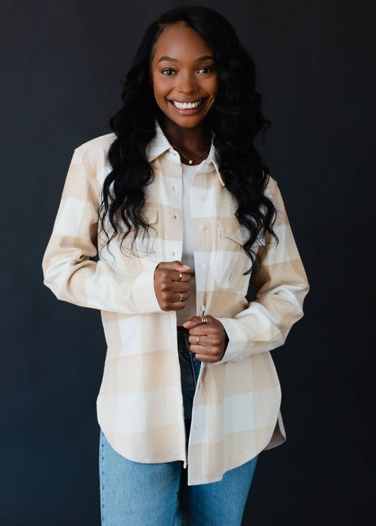 Heritage Plaid Flannel – Tan & Ivory