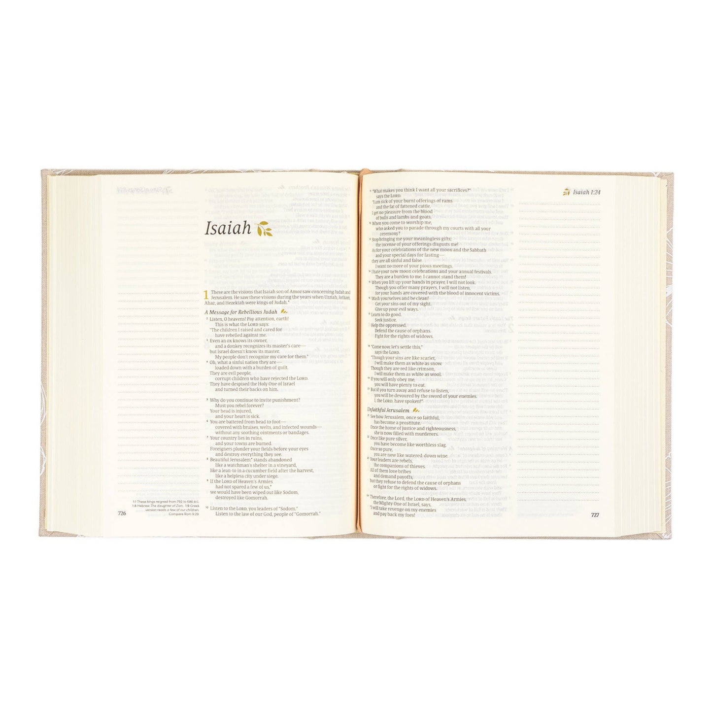 ‘Cordova’ NLT Notetaking Bible – Lace Ivory