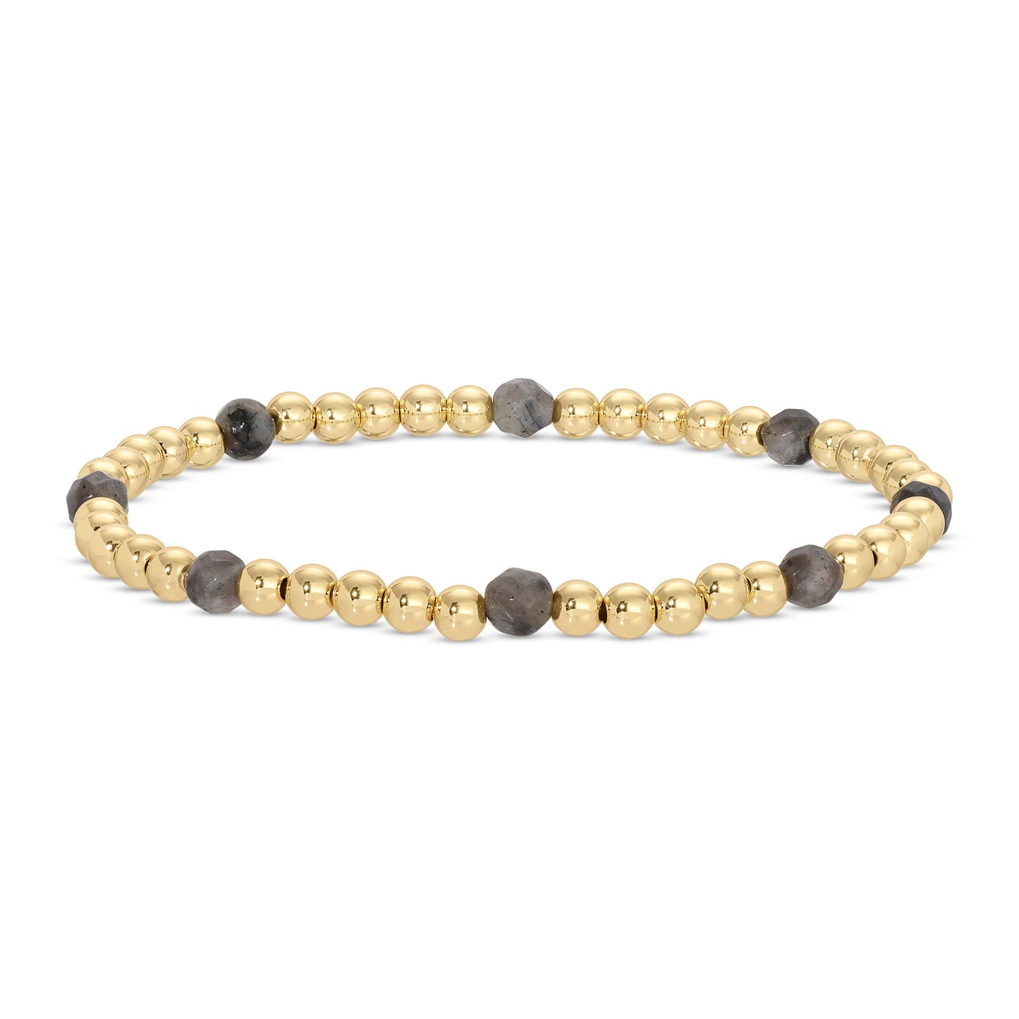 Bracelet Bar – 3mm Beaded (Warm, Alternating Stones)
