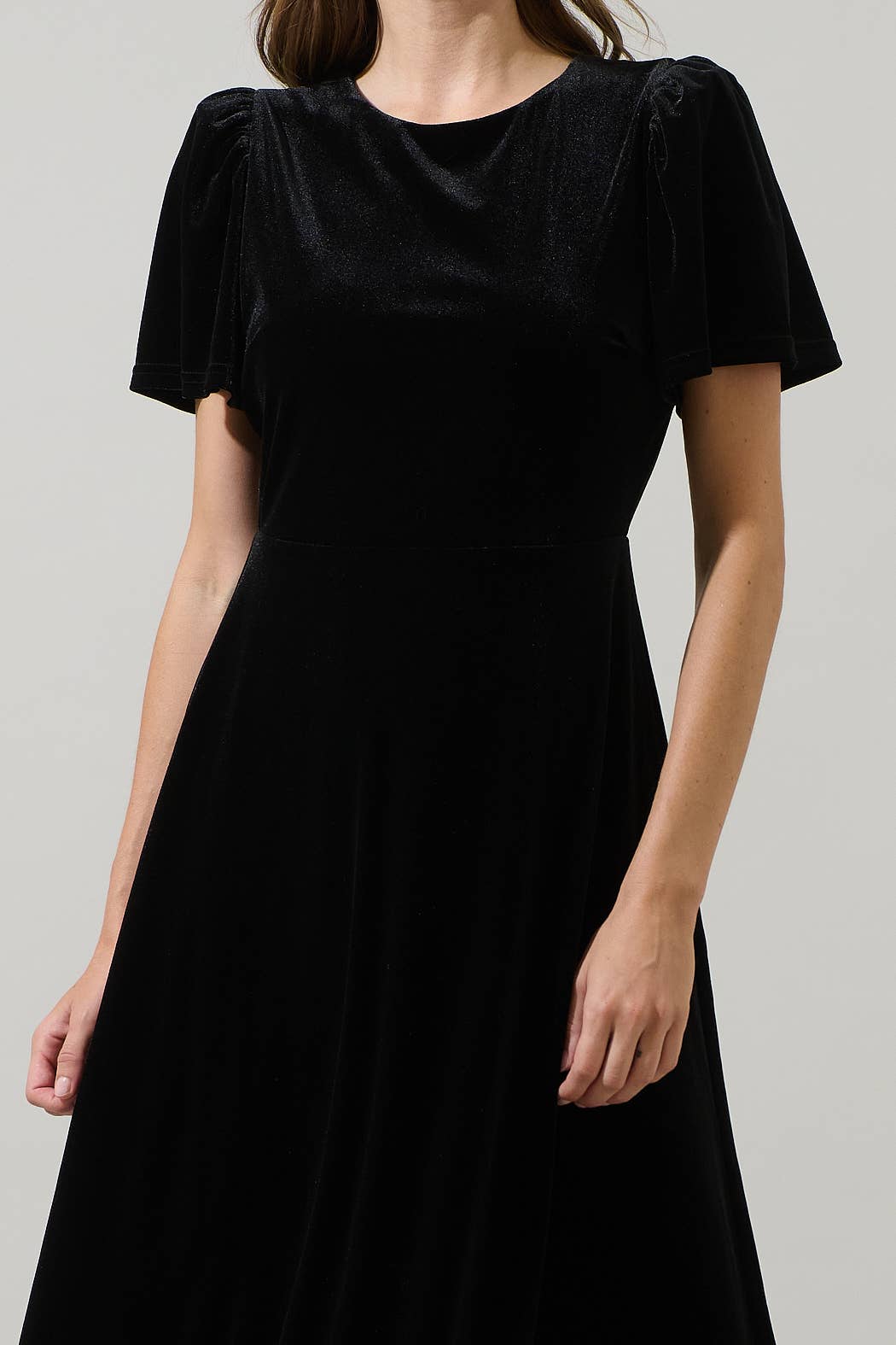 a line black velvet dress A-Line Velvet Black Long Prom Dress, Black Long Formal Dress