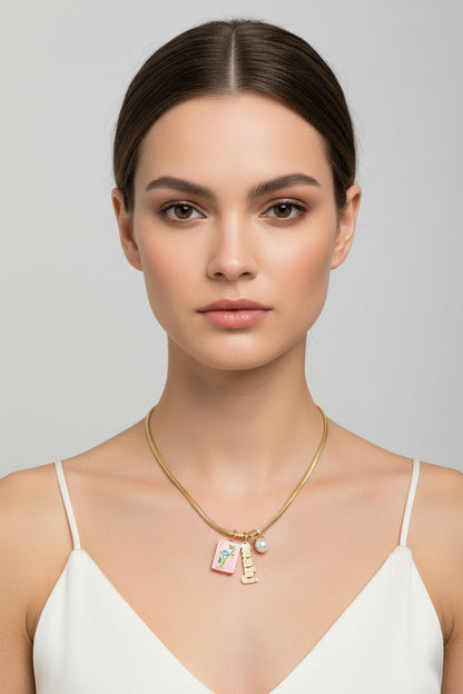 The Golden Mahjong Charm Necklace