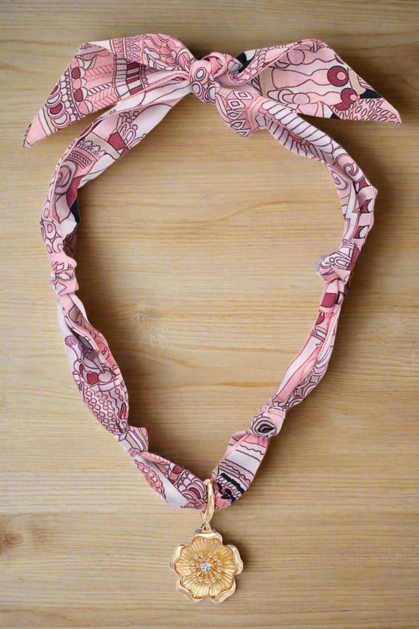 Allegra Blossom Scarf Necklace